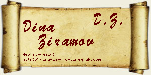 Dina Ziramov vizit kartica
